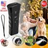 Ultrasonic Anti Dog Barking Trainer Handheld Dog Training Barking Deterrent Control Device w/ LED Flashlight