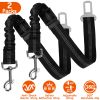 2Pcs Dog Cat Car Safety Seatbelt Clip Adjustable Pet Harness Lead Car Seatbelt For Medium Small Dogs