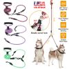 Double Dogs Leash No-Tangle Dogs Lead Reflective Dogs Walking Leash w/ Swivel Coupler Padded Handle