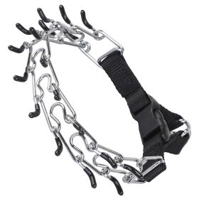 Adjustable Dog Choke Collar Training Chain Dog Necklace with Buckle for Small Medium Large Dogs (Option: S)