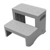 2 Step Stool for Kids Toddler Stool with Anti-Slip Surface Toilet Potty Training Stool for Bathroom Kitchen Sink