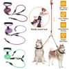 Double Dogs Leash No-Tangle Dogs Lead Reflective Dogs Walking Leash w/ Swivel Coupler Padded Handle