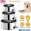 Stainless Steel Dog Bowl Pets Hanging Food Bowl Detachable Pet Cage Food Water Bowl with Clamp Holder