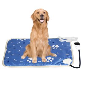 Pet Heating Pad Electric Dog Cat Heating Mat Waterproof Warming Blanket with 86-141℉ Adjustable Temperature 0-12 Timer Digital Display Chewing-resista (Option: 45_70CM_Thermostat)